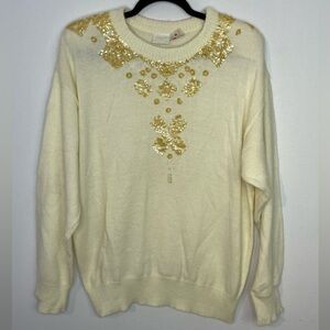 Vintage beaded embellished sweater